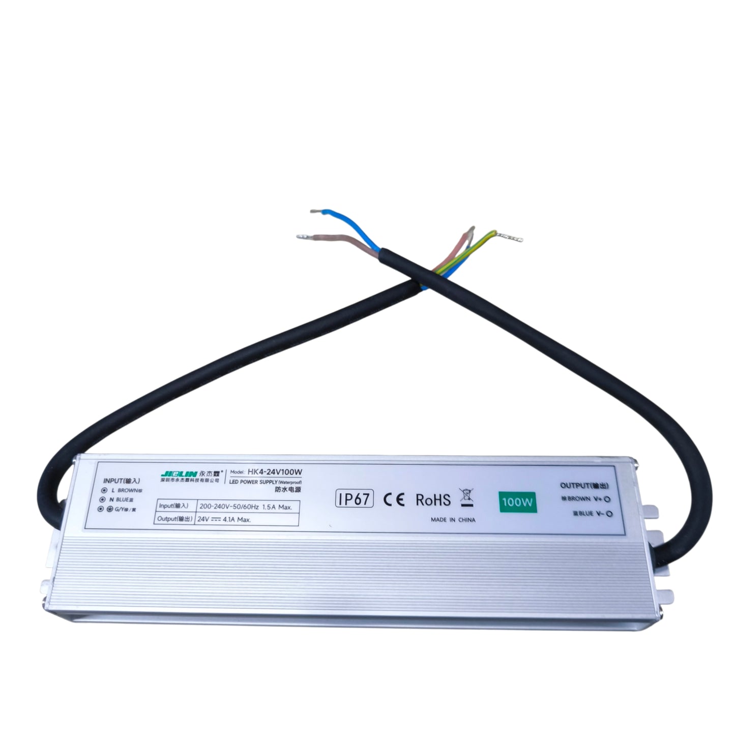 Jeilin Waterproof Power Supply 24V 100W / 24VDC 4.1A 220V Input 60HZ HK4-24V100W