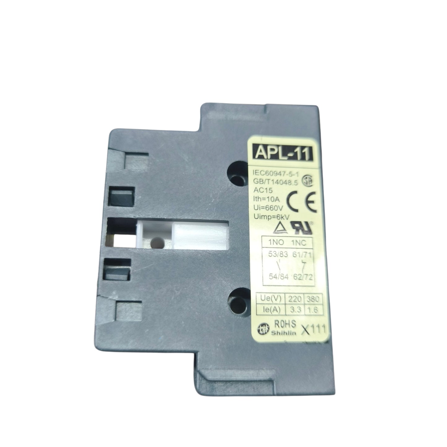 Shihilin Aux Contact for Magnetic Contactor 1NO + 1NC - APL-11