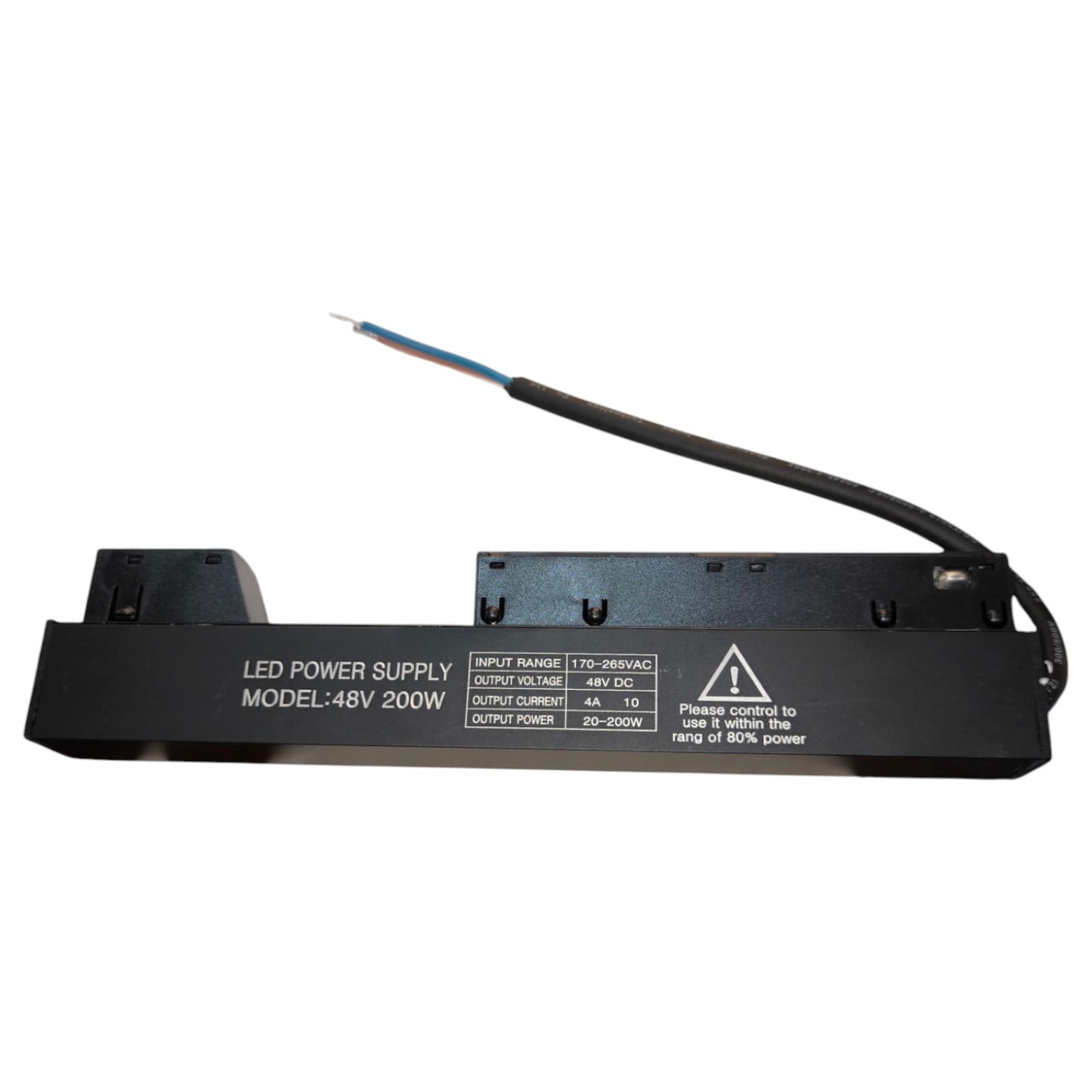 LED power supply with wiring on a white background
