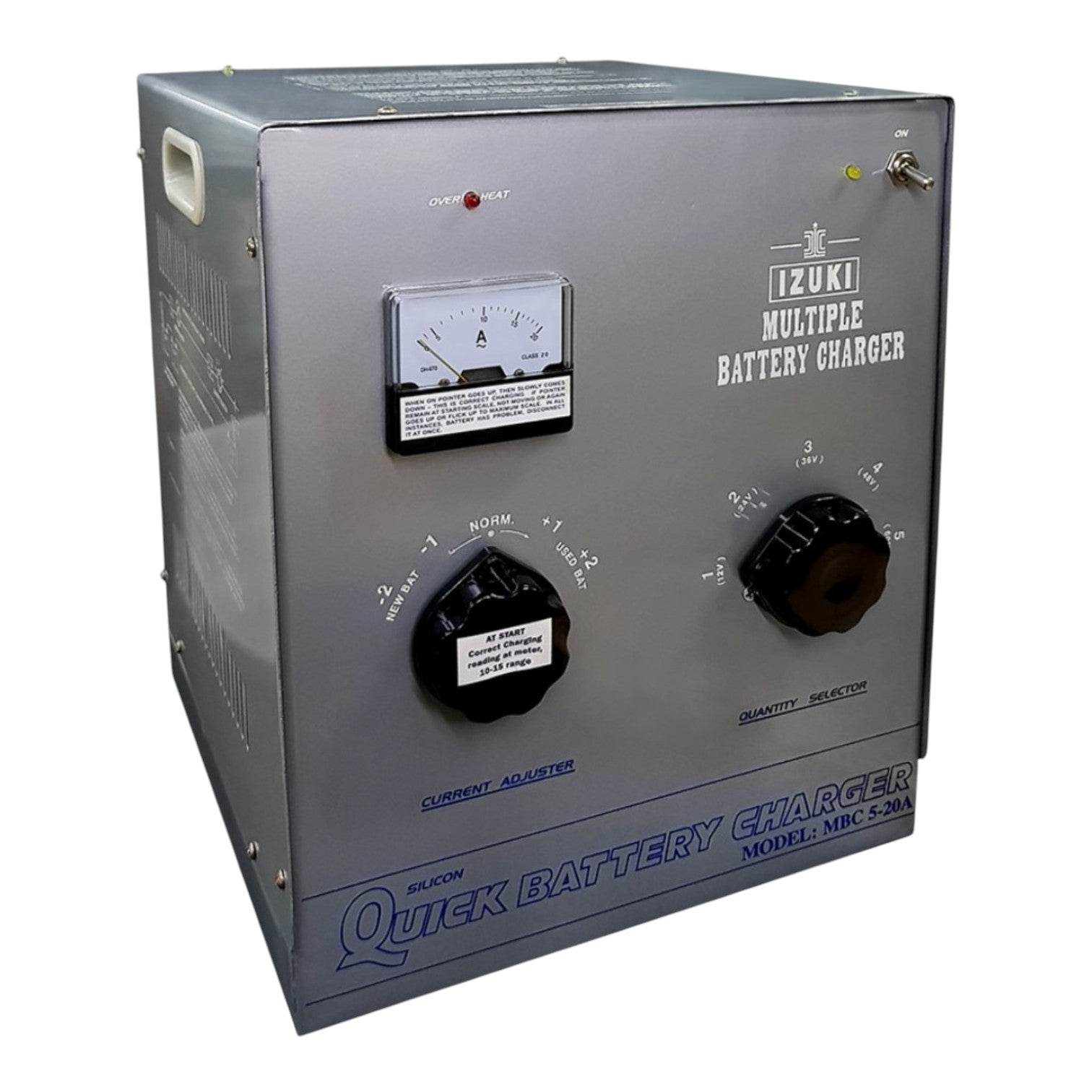 Izuki 30A Multiple Battery Charger 5pcs - 12V with Ampere Meter MBC-5-20A Electx Electrical SUpply