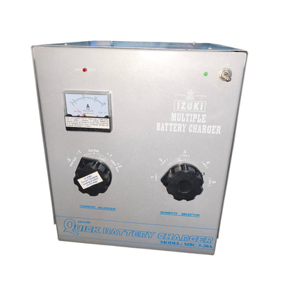 Izuki 30A Multiple Battery Charger 5pcs - 12V with Ampere Meter MBC-5-20A Electx Electrical SUpply