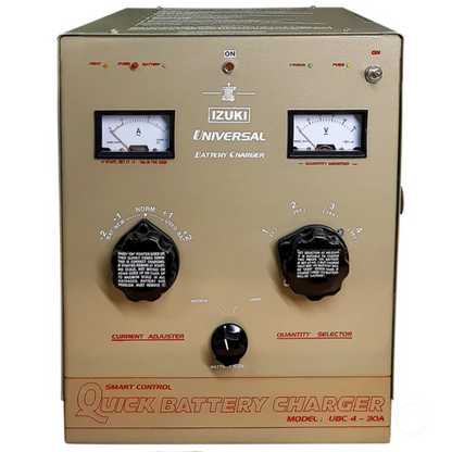 Izuki  Universal Battery Charger 30 amps with voltage meter For 12V / 24V Batteries UBC-4-30A
