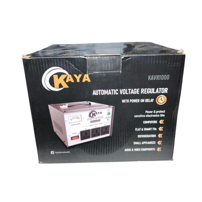Kaya automatic voltage regulator packaging on a white background