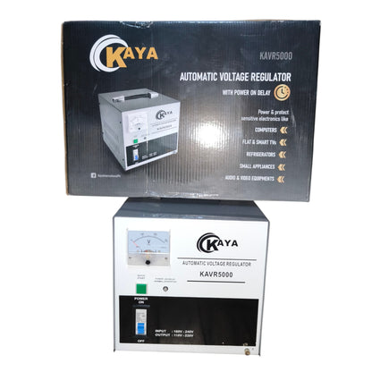 Kaya Automatic Voltage Regulator packaging on a white background