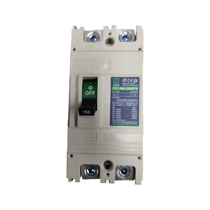 Koten 150A Molded Case Circuit Breaker 25KAIC 250V Single Phase 2 Pole MCCB Industrial Circuit Breaker PW-250SPS150A2P