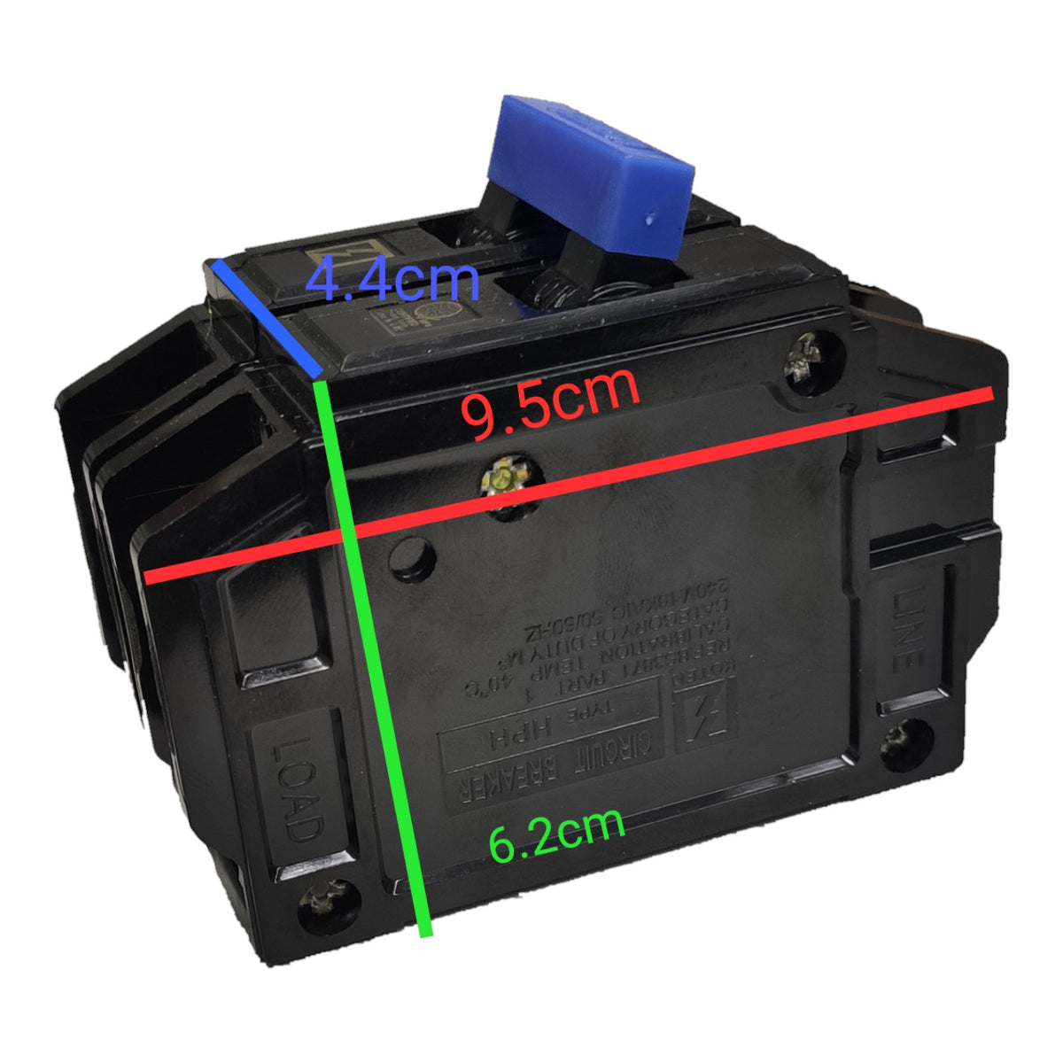 Koten 60A 2Pole 10 KAIC 220V Circuit Breaker Single Phase Bolt On HPH60A2P for Safety Overload