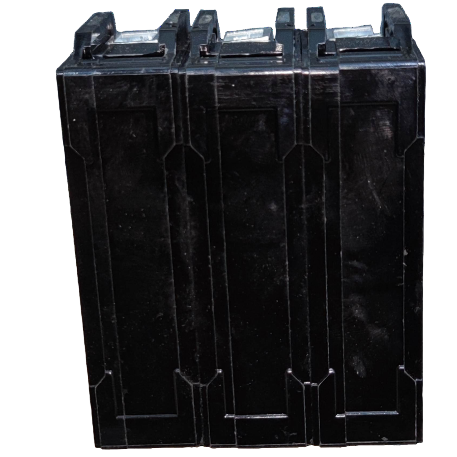 Black battery pack with multiple connectors on a white background Koten 50A 3Pole 10KAIC 220V Circuit Breaker 3 Phase Bolt On HPH3P50A for Safety Overload Electx Electrical Supply