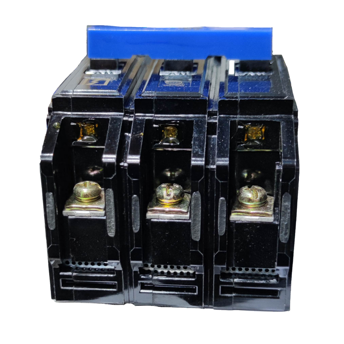 Three-phase electrical contactor on a white background Koten 60A 3Pole 10KAIC 220V Circuit Breaker 3 Phase Bolt On HPH3P60A For Safety Overload Electx Electrical Supply