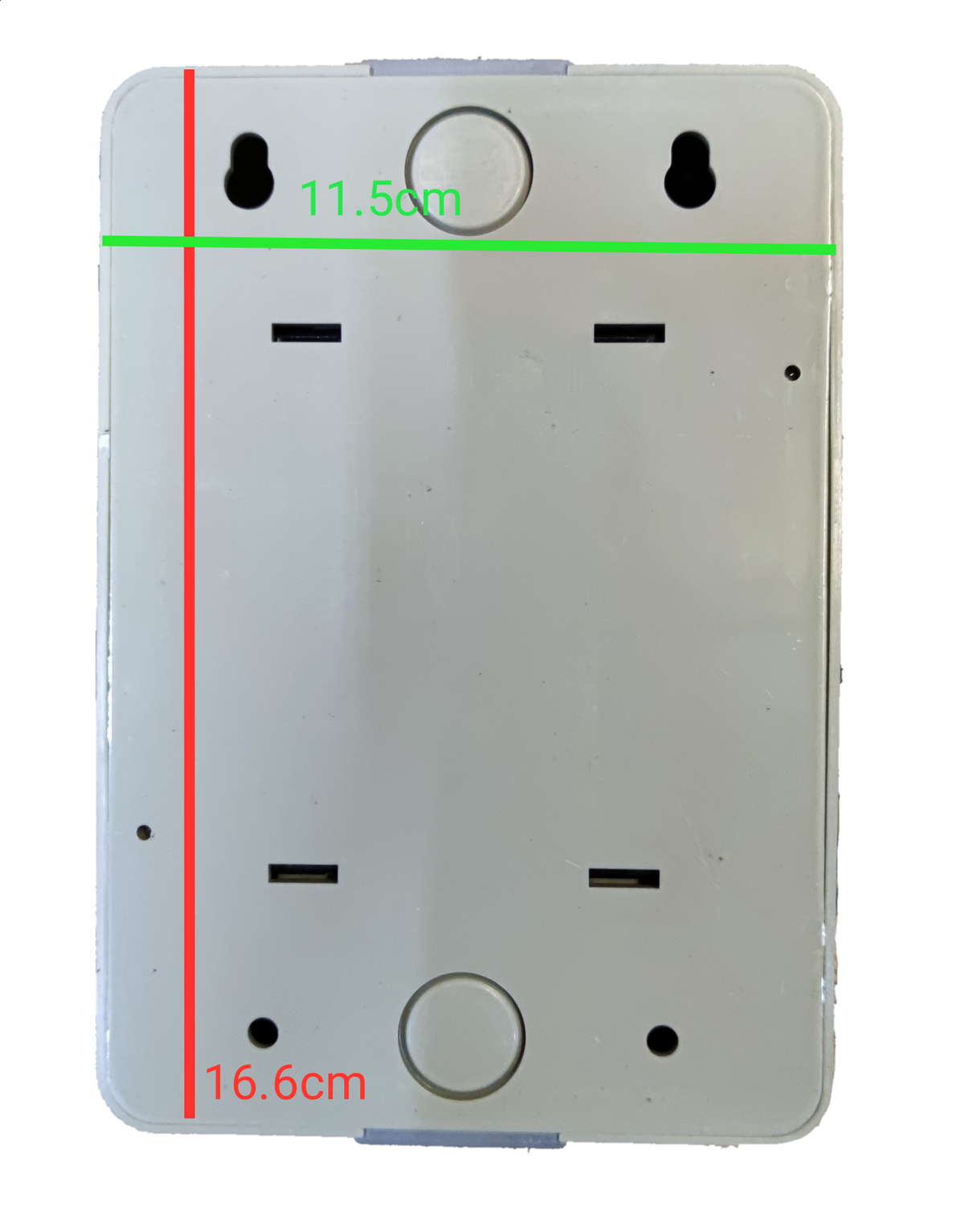 Koten 60A Circuit Breaker with Enclosure 3 Pole white mounting base measuring 16.6cm by 11.5cm
