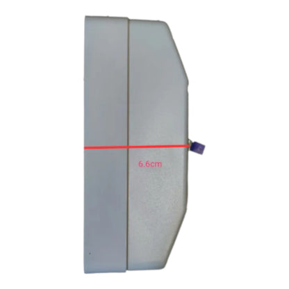 A gray plastic replacement part, likely a cover or housing, shown on a white background with a red measurement line indicating a width of 6.6cm.