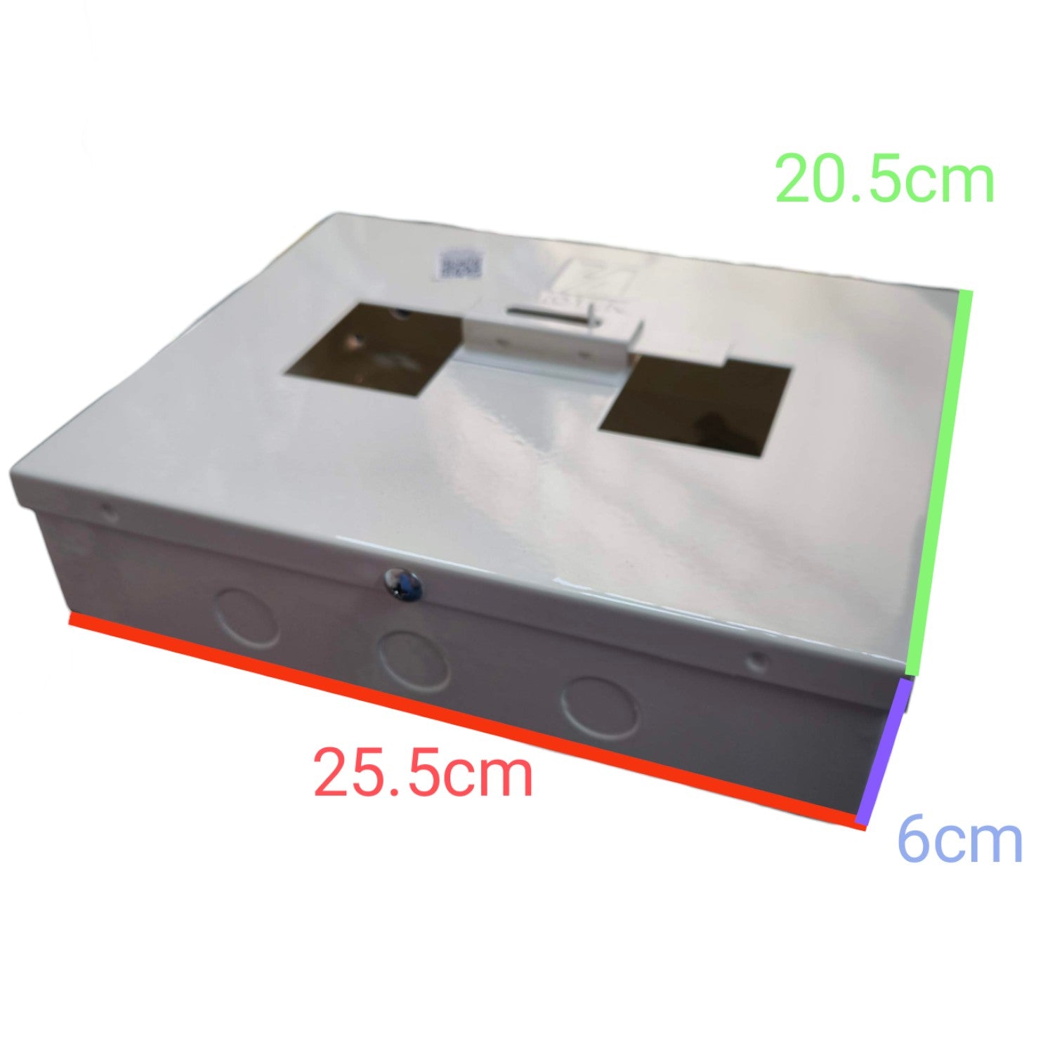 Stainless steel sink with dimensions labeled on a white background