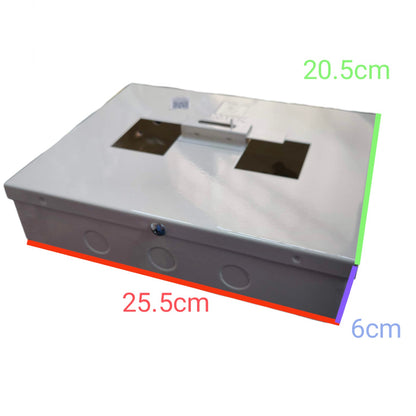 Stainless steel sink with dimensions labeled on a white background