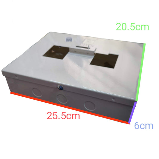 Stainless steel sink with dimensions labeled on a white background