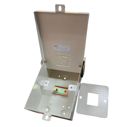 Koten Weatherproof MCB enclosure 2A-63A showing internal components and protective cover