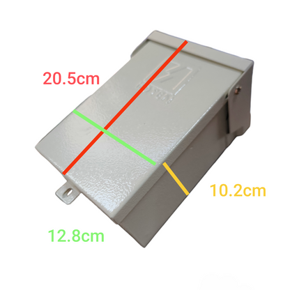 Koten Weatherproof MCB enclosure 2A-63A with dimensions 20.5cm x 12.8cm x 10.2cm for electrical protection