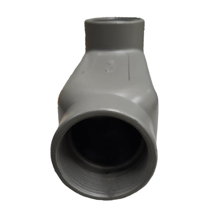 Gray plastic fitting on a white background