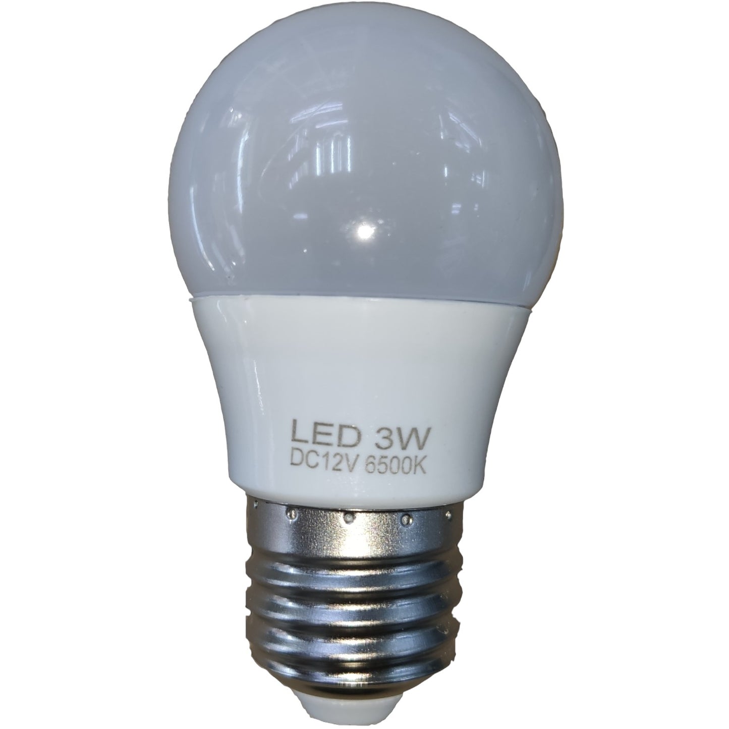LED Bulb 12V DC 3W E27 Daylight 6500K (Needs Battery to Light up)