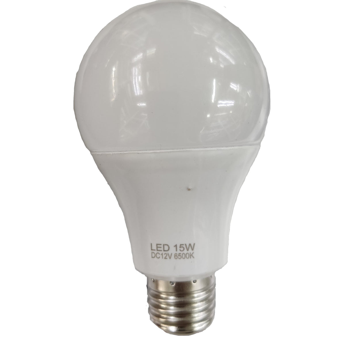 LED light bulb with specifications on a white background