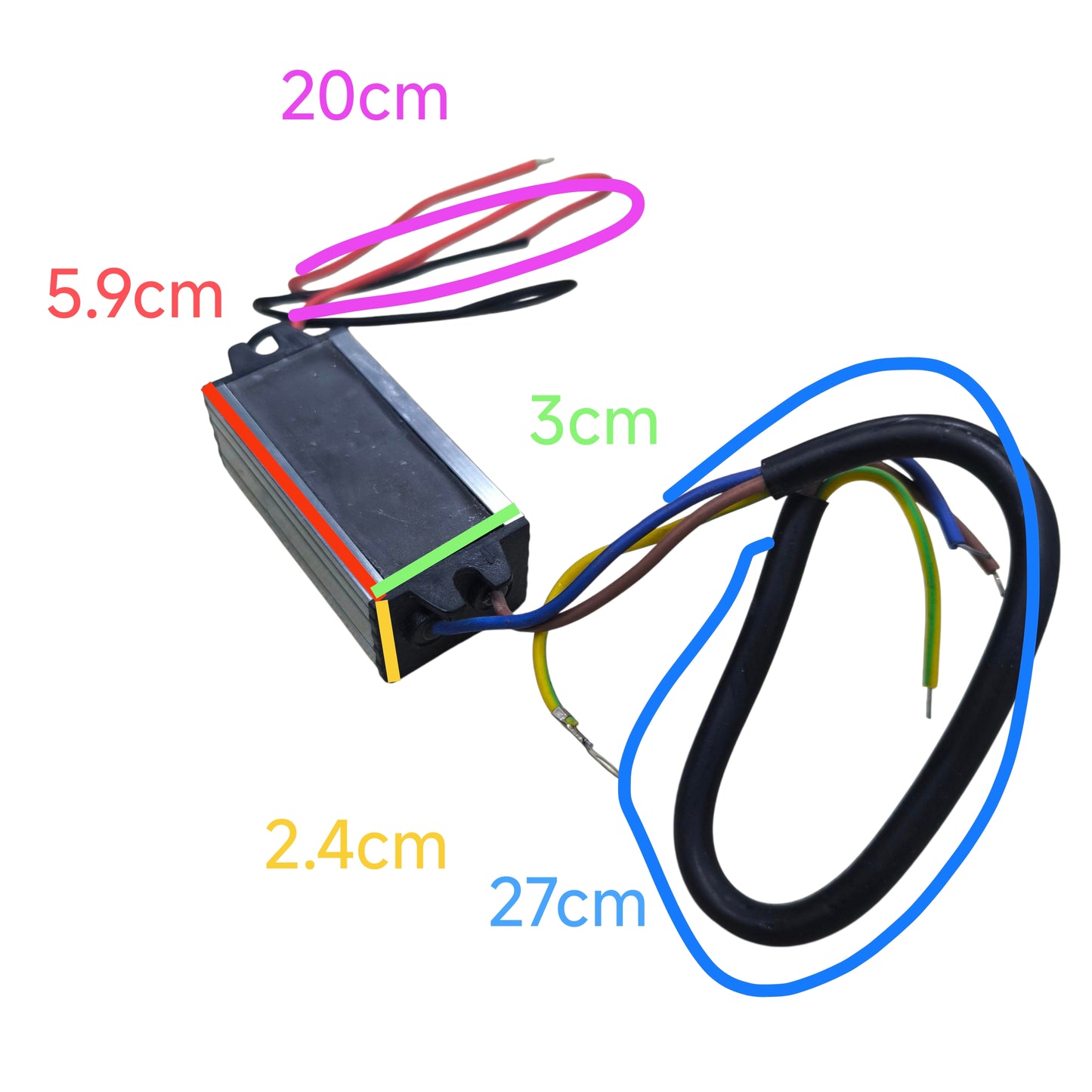 LED Driver 20W 220V Input 85-265V AC Output 22-38V DC 600mA for 20W SMD LED CHIP