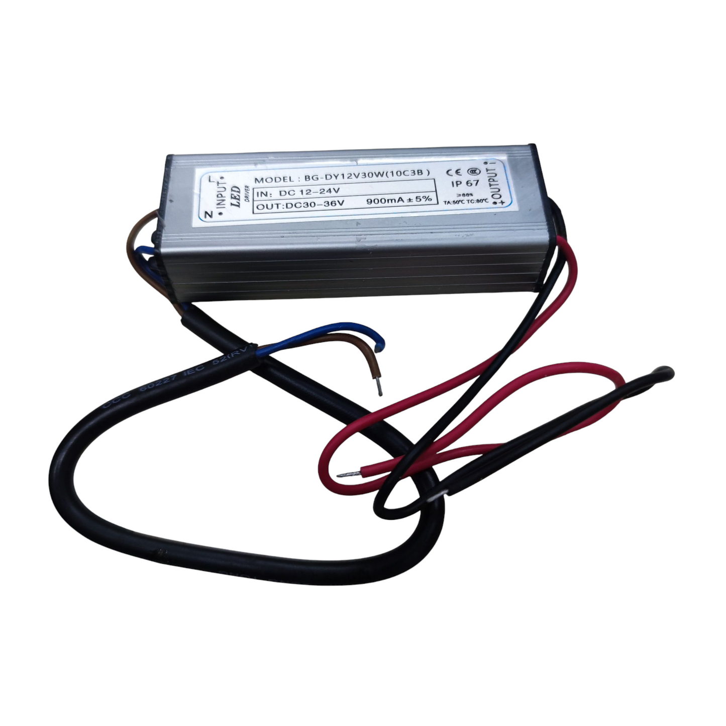 LED Driver 30W 12V DC Input 12-24V DC Output 30-36V DC 900mA For 30W SMD LED Chip