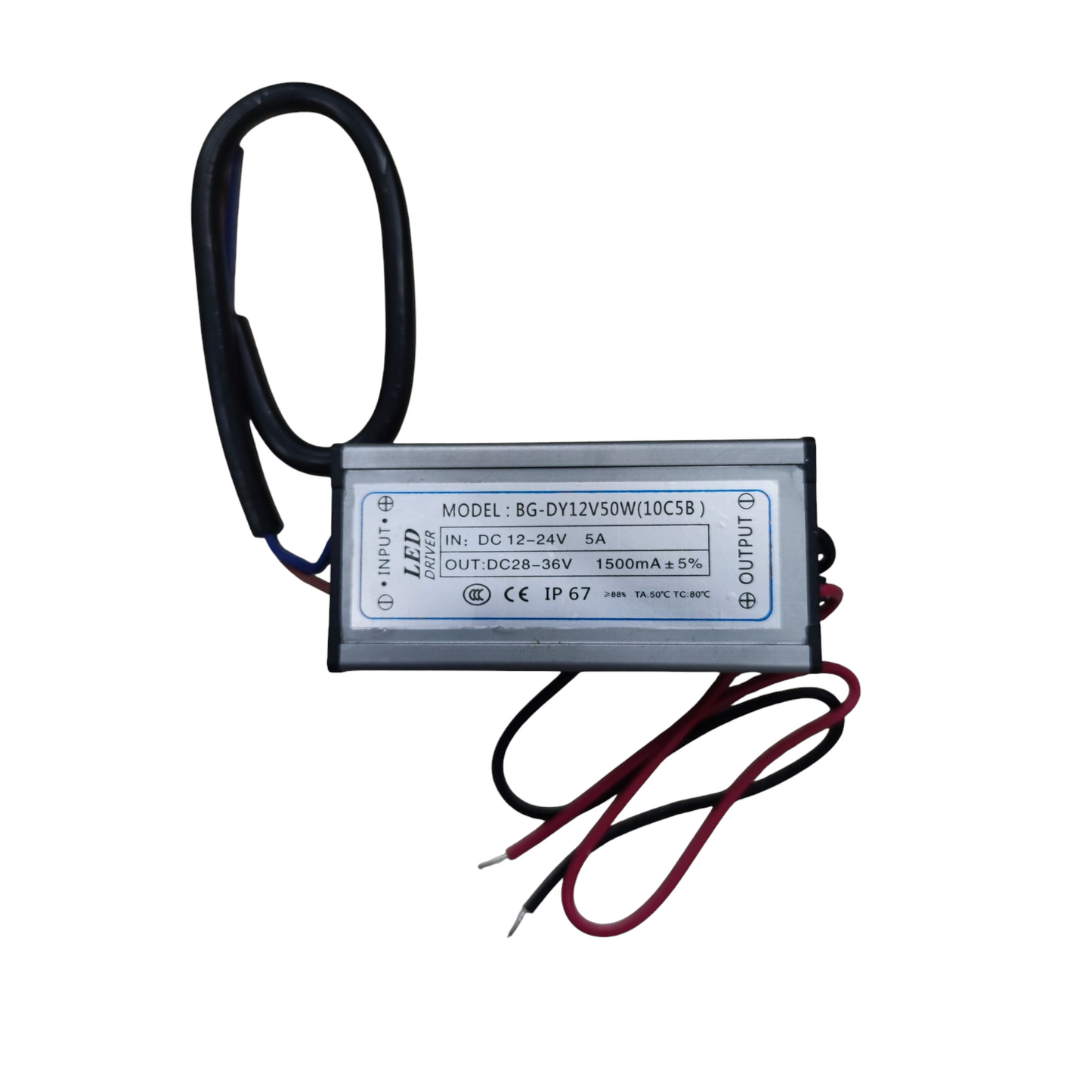 LED Driver 50W 12VDC Input 12-24V DC Output 28-36V DC 1500mA For 50W SMD LED Chip