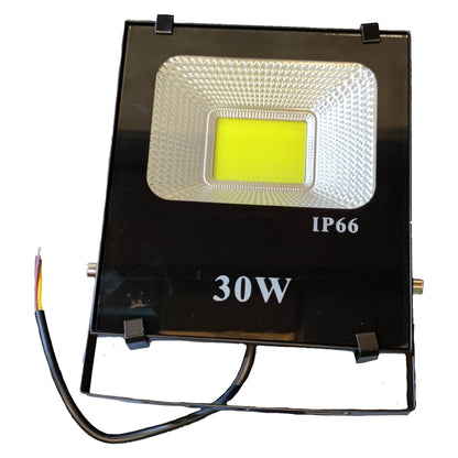 30W LED flood light with black casing on a white background