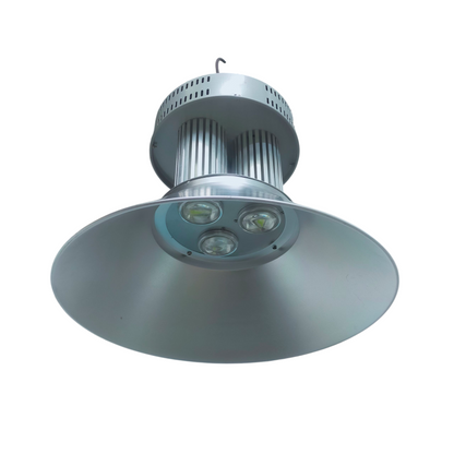 Highbay industrial light fixture on a white background