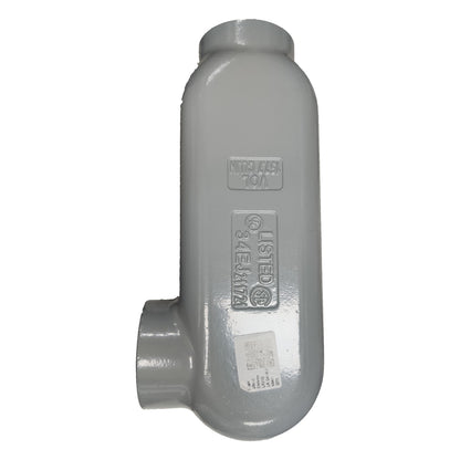 Gray pipe fitting with 'Rusco' branding on a white background