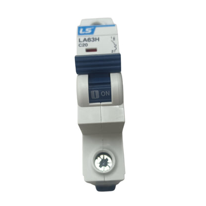 Electrical circuit breaker with LS logo on a white background