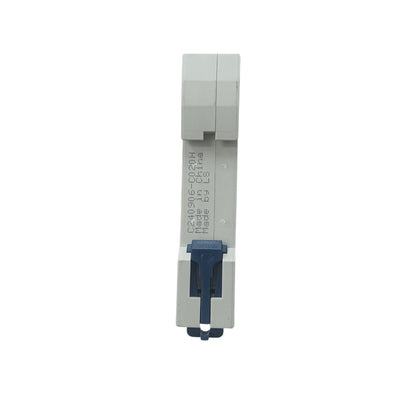 Mechanical pencil lead holder with blue clip on a white background