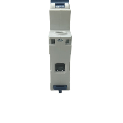 Electrical switchgear on a white background