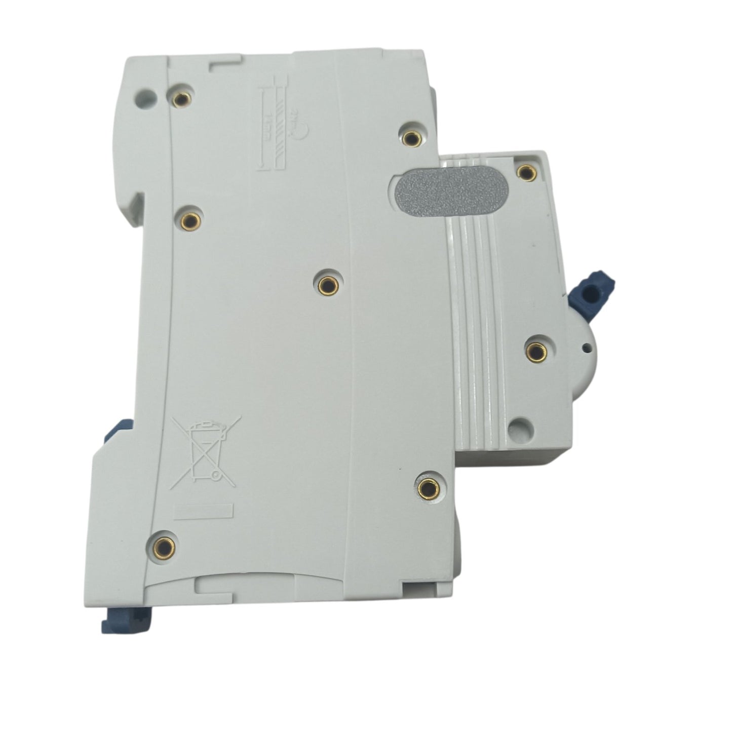 Electrical switchgear on a white background