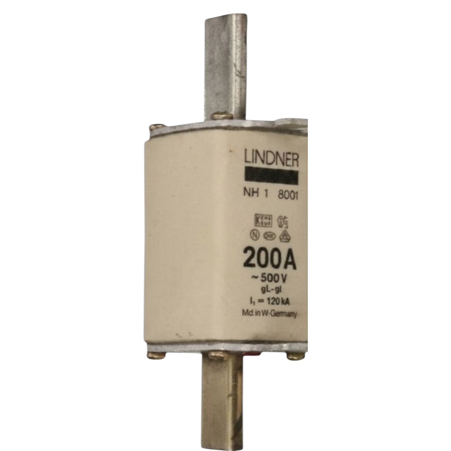 Lindner 200A NH-Type Fuse Link gG-gL 500V AC NH-1 Blade Fuse, Ceramic Fuse