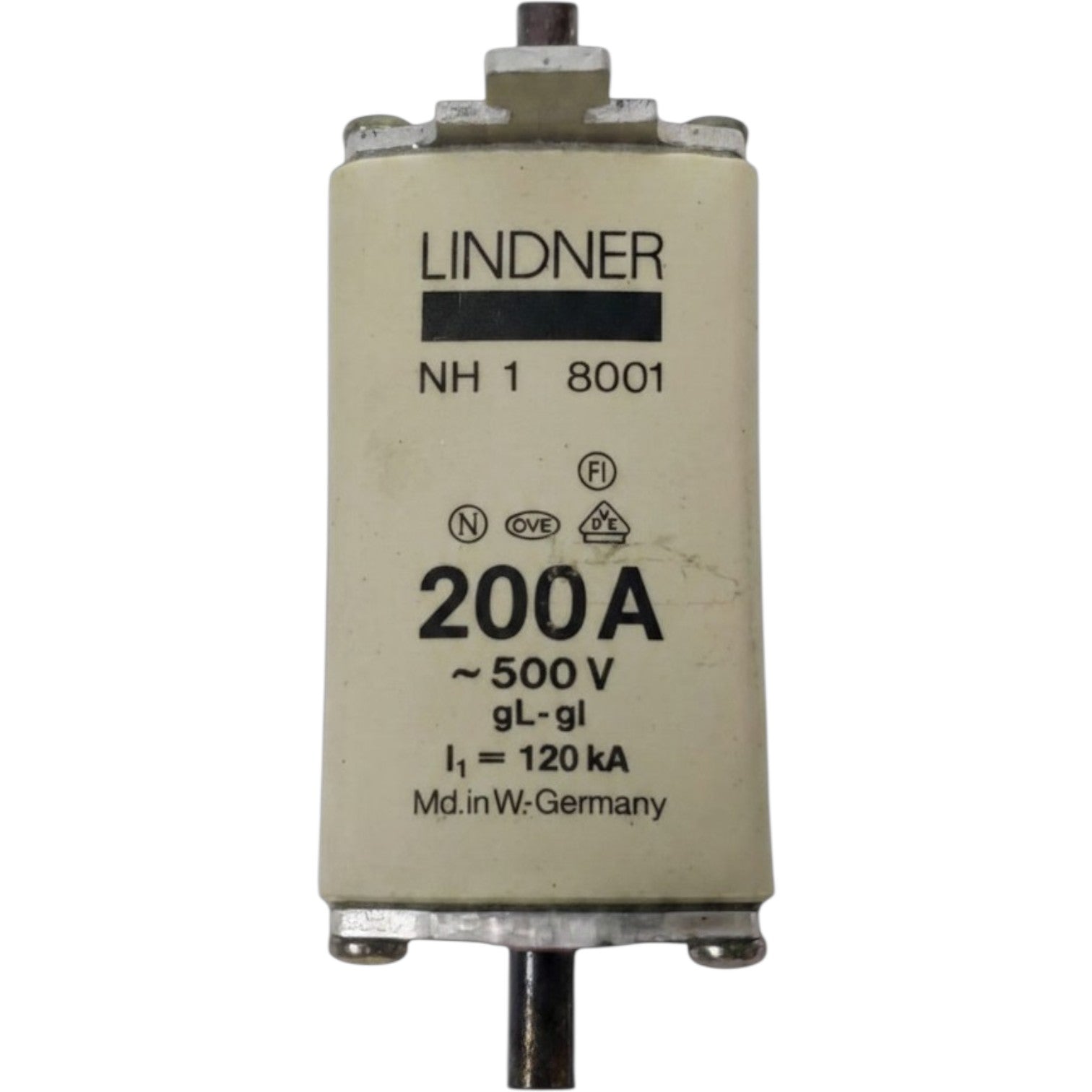 Lindner 200A NH-Type Fuse Link gG-gL 500V AC NH-1 Blade Fuse, Ceramic Fuse Electx Electrical Supply