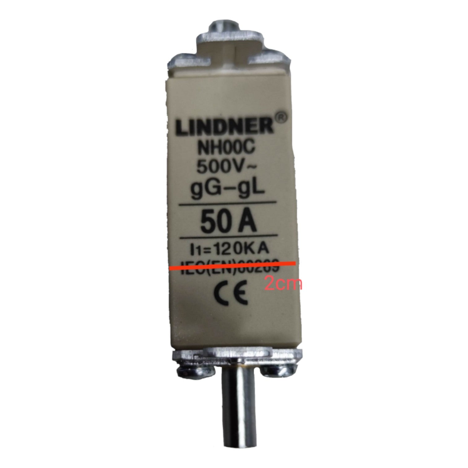 Electrical component with 'Lindner' branding on a white background