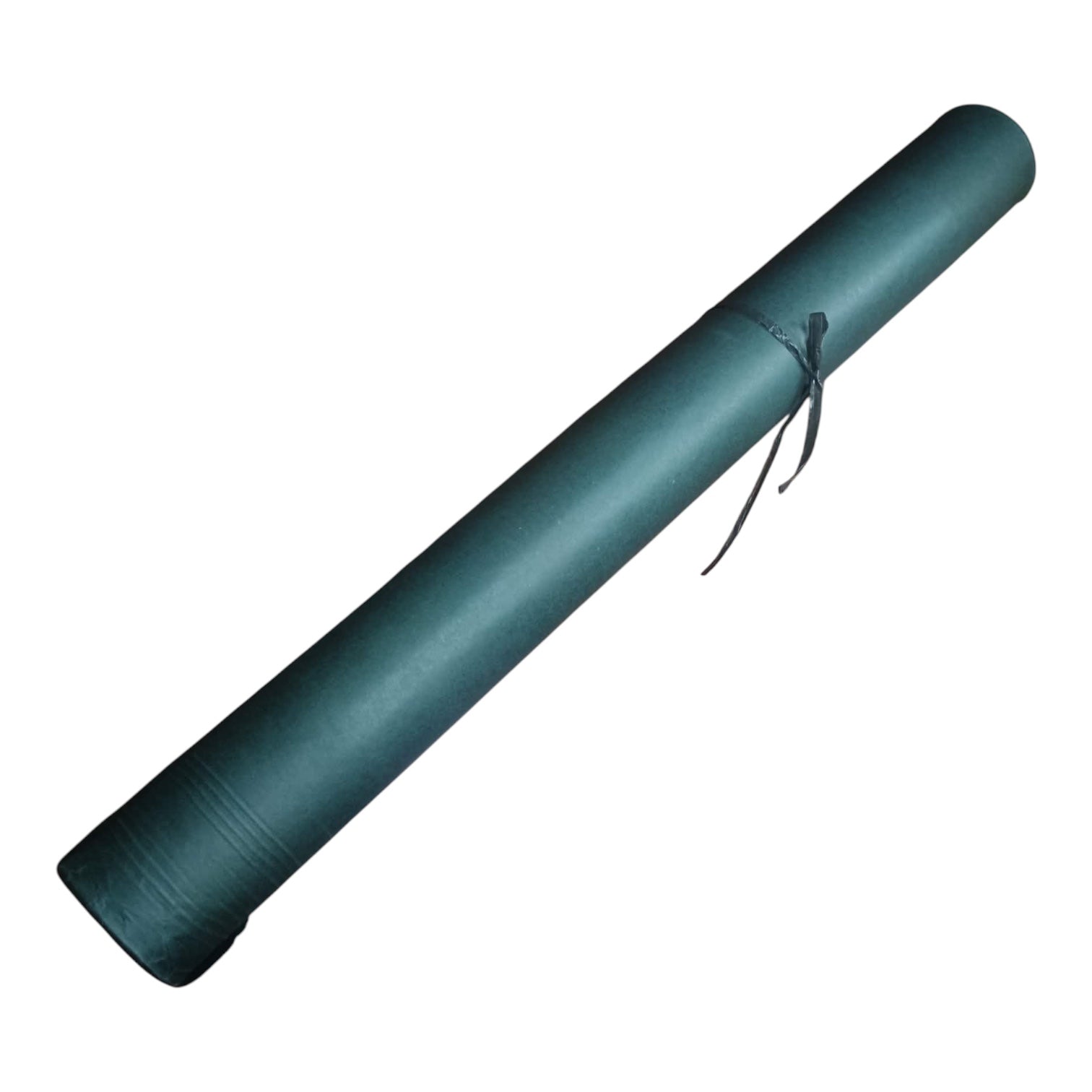 Black metal shaft on a white background