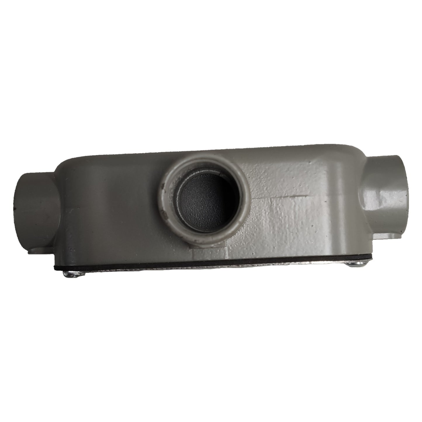 Metallic exhaust manifold on a white background
