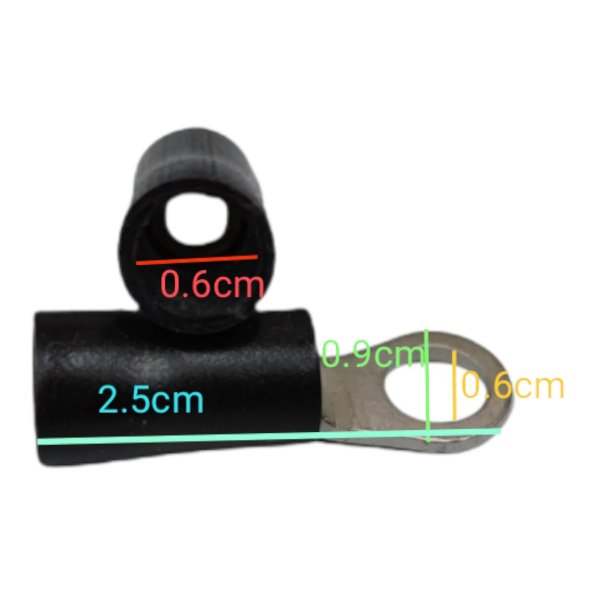 Ring Type Terminal Lugs Black Insulation 3.5mm Pack