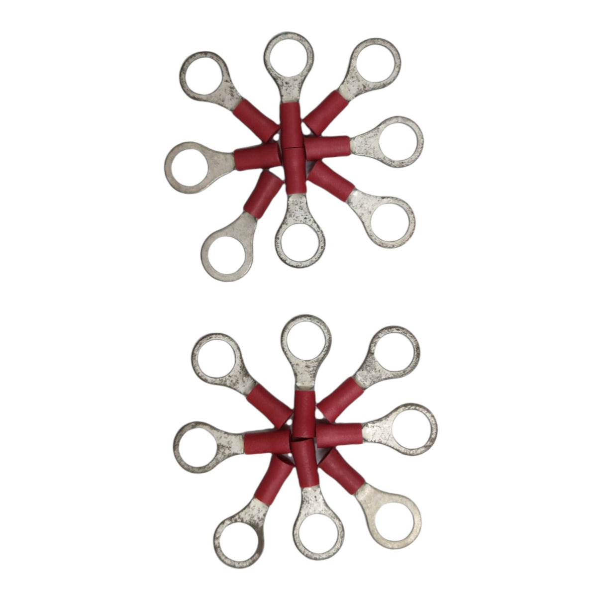 Red insulated ring terminal lugs 2.0mm for electrical connections