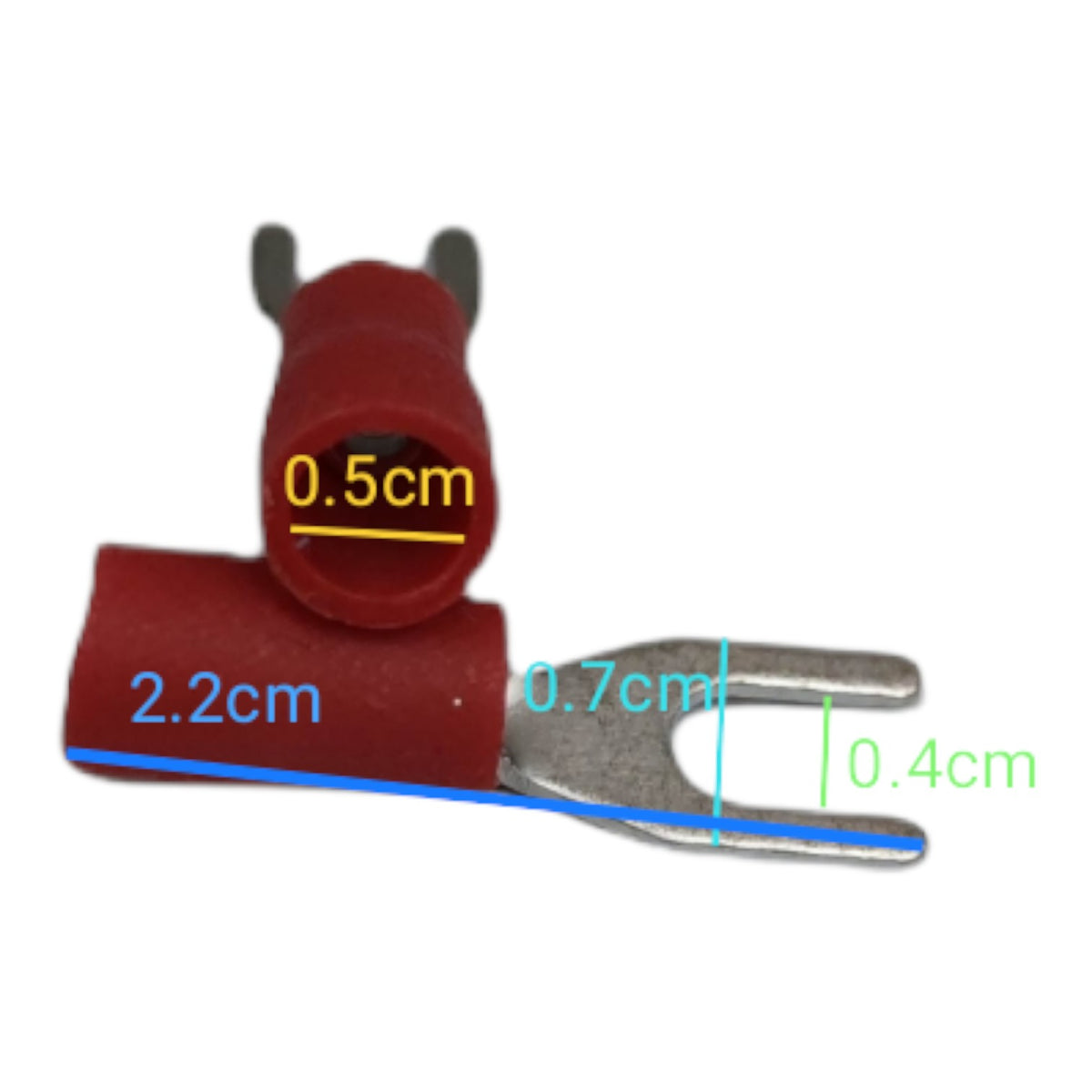 Y Terminal Lugs Red Insulation 2.0mm for Electrical Use