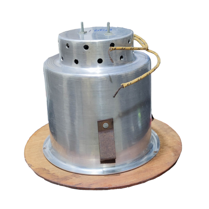 Local wooden border down light fixture with aluminum housing and wiring for lighting installation