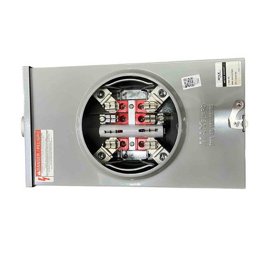 Cirtech KWH Meter Base 8 Jaws 2 Inches Rectangular Meter Base Max 200A