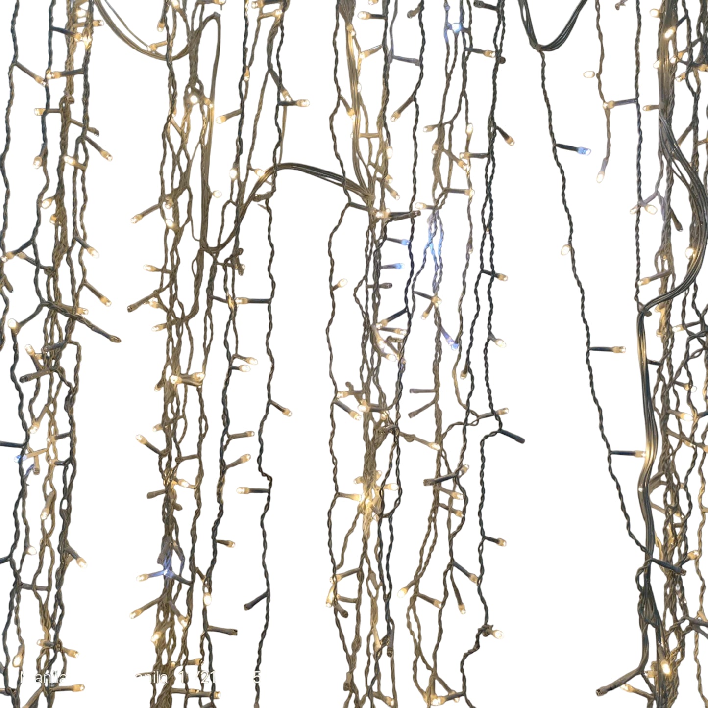 Mabuhay 400 Curtain LED Christmas Light Twinkling Warm White 3000K 220V Blinking 12W 8 Meters Length, String Distant 19cm, String Length 50cmCL69149-2