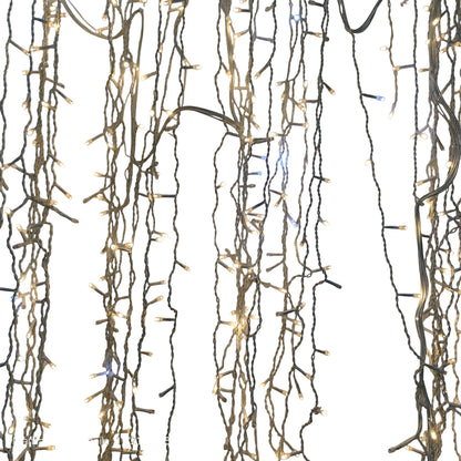 Mabuhay 400 Curtain LED Christmas Light Twinkling Warm White 3000K 220V Blinking 12W 8 Meters Length, String Distant 19cm, String Length 50cmCL69149-2