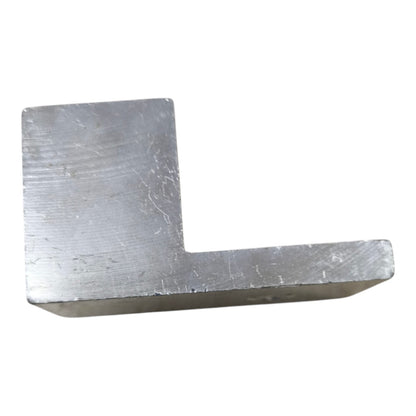 Metal lever handle on a white background