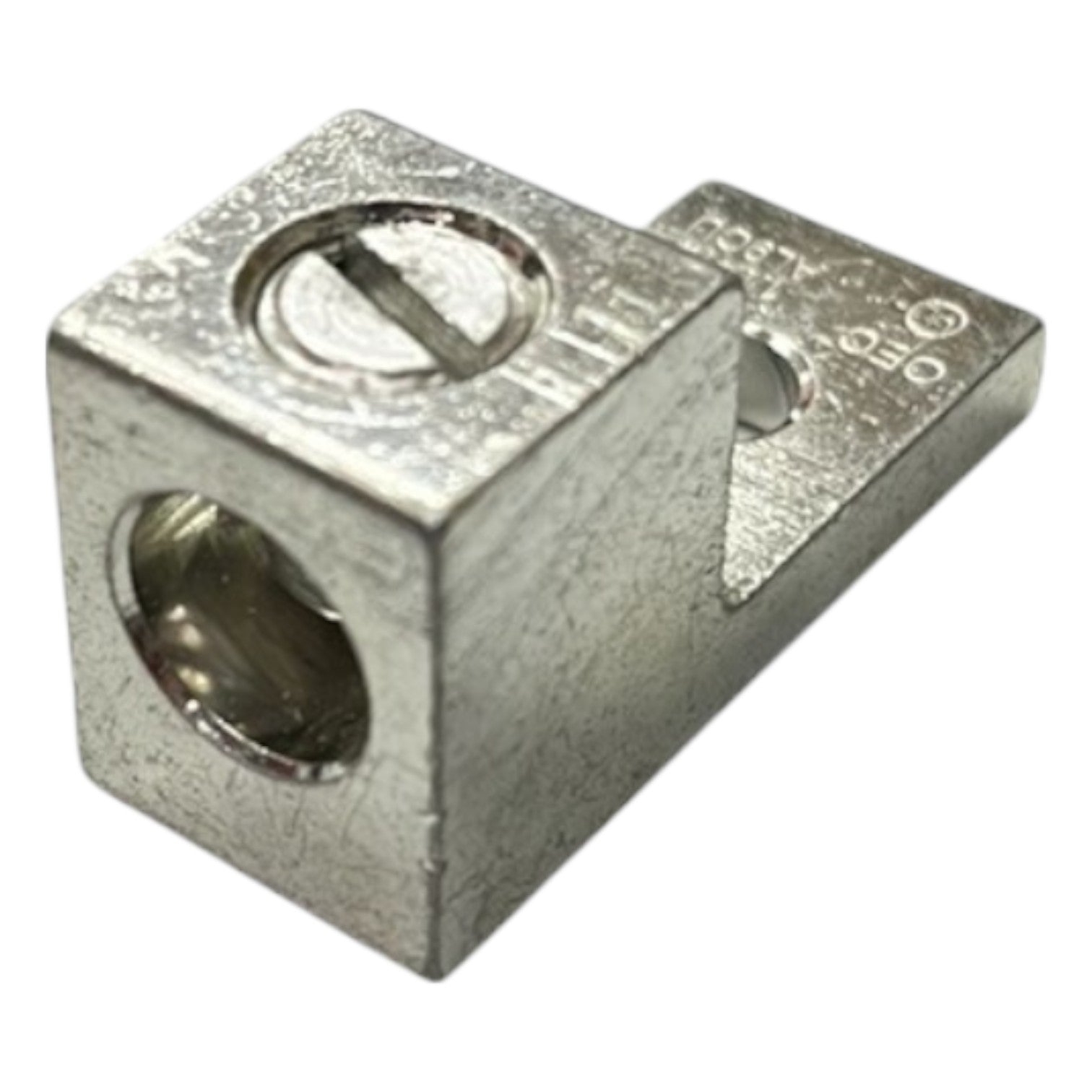 Metal pencil sharpener on a white background