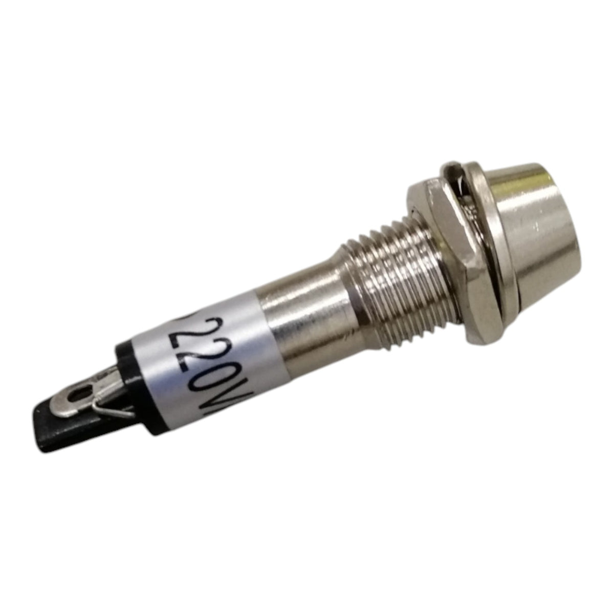Metal Pilot Light 220V, Indicator Light Thread Diameter 7.6mm Green