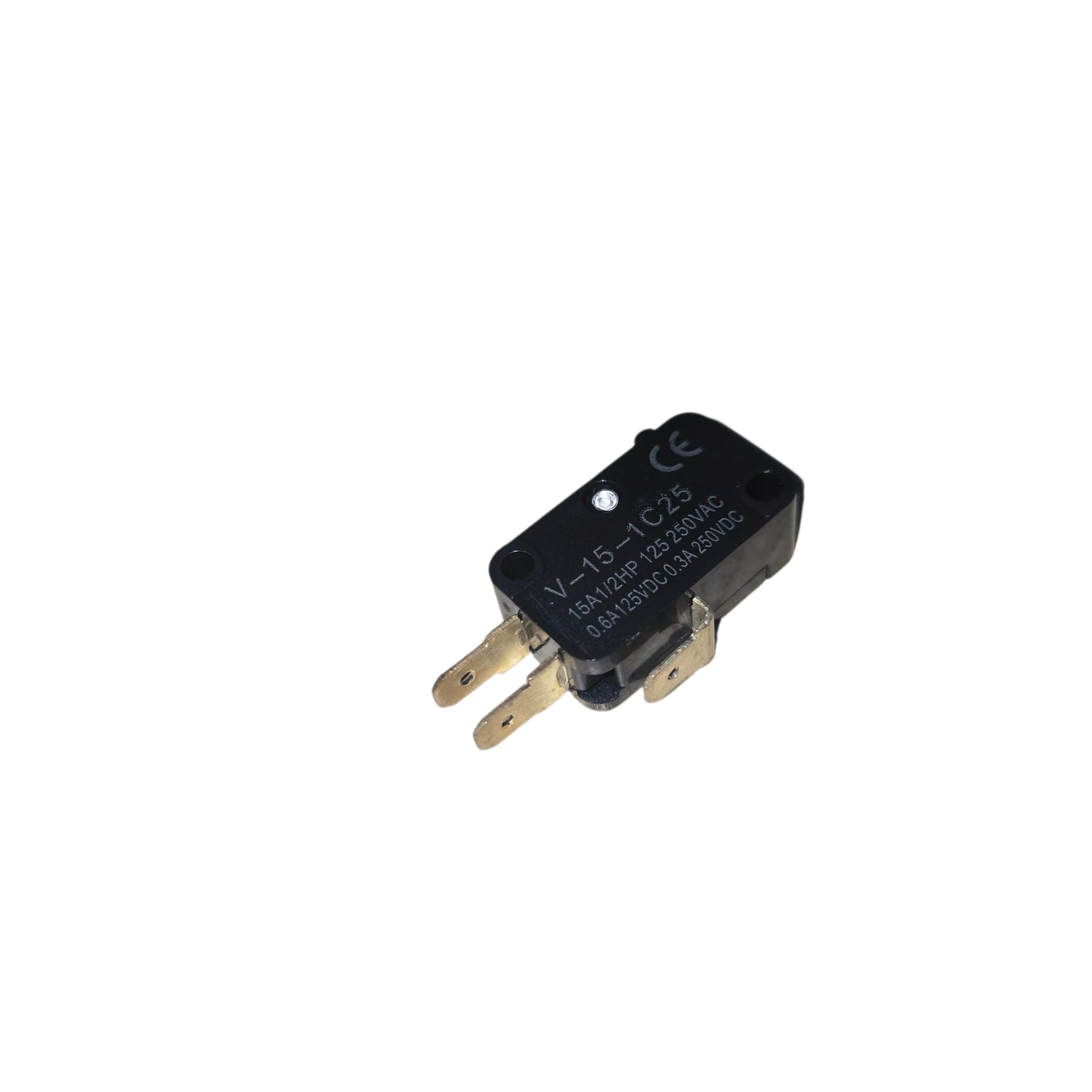 Small electrical plug on a white background
