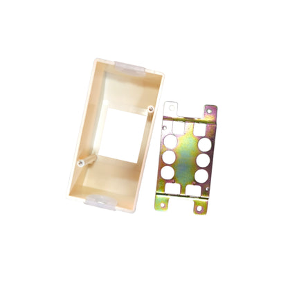 Gold-colored electronic component on a white background