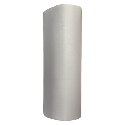 Silver cylindrical object on a white background